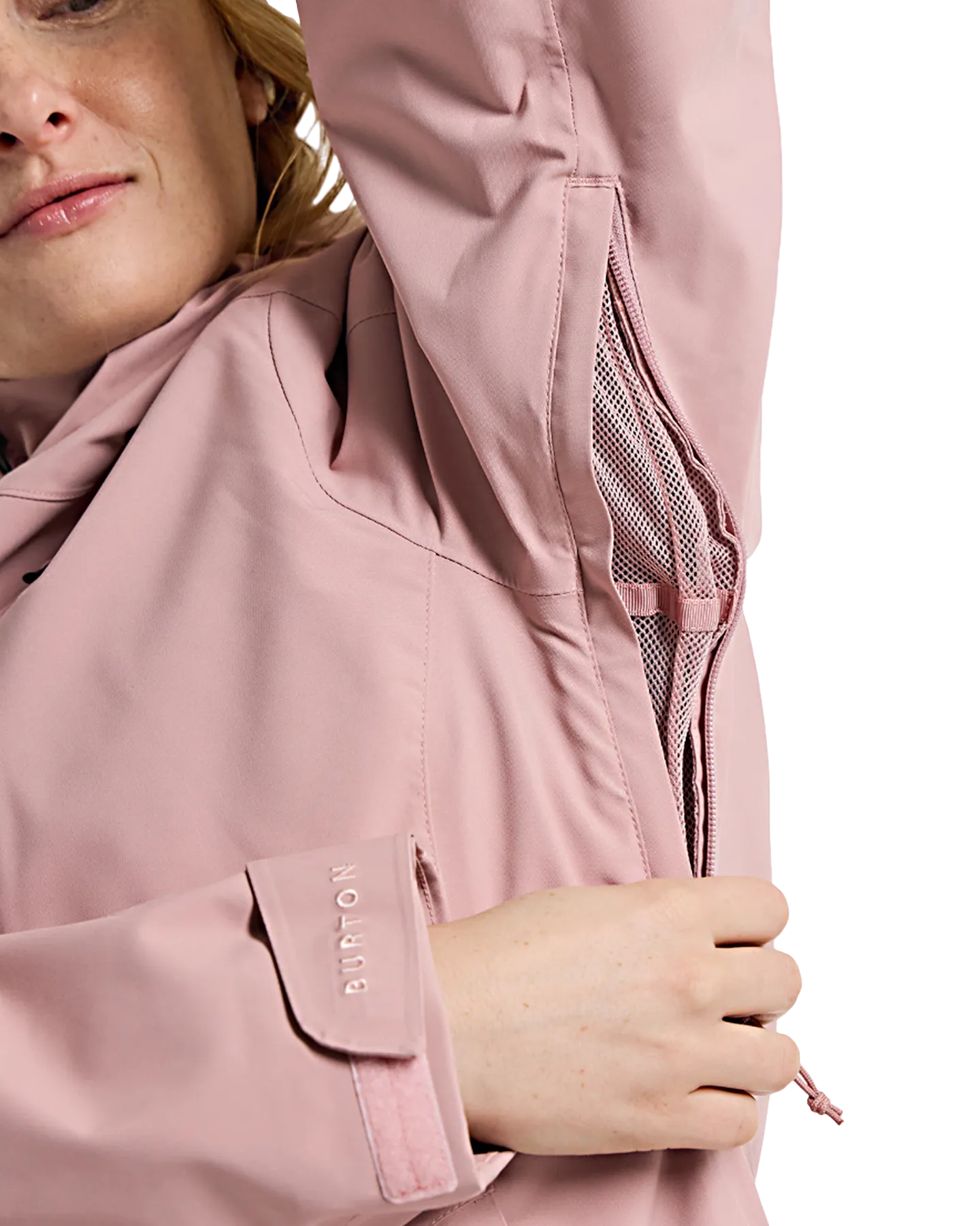 Burton Pyne 2L Womens Durable Snow Jacket in Powder Blush Color