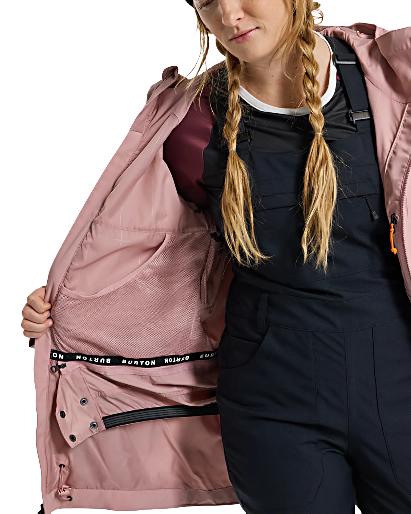 Burton Pyne 2L Womens Durable Snow Jacket in Powder Blush Color