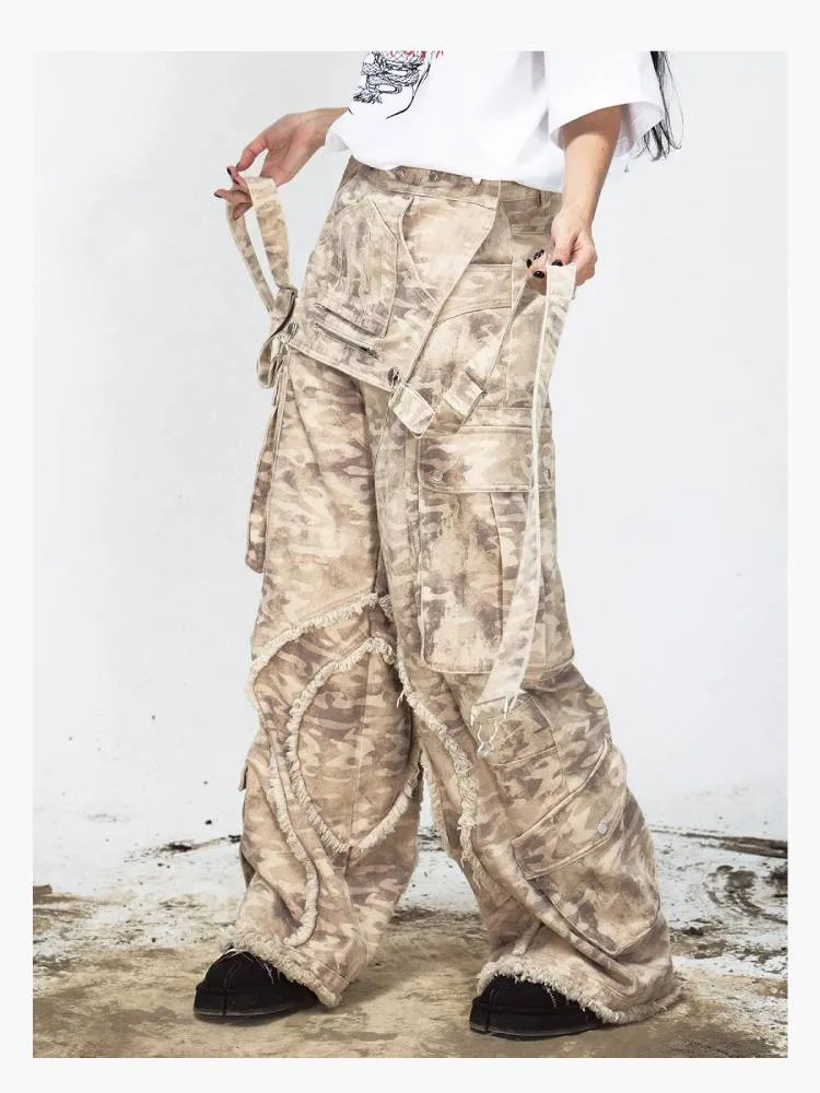 Camouflage multi-pocket overalls【s0000009214】