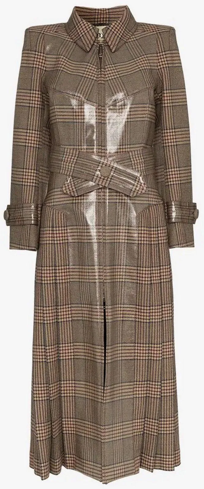 Check PVC Coated Trench Coat
