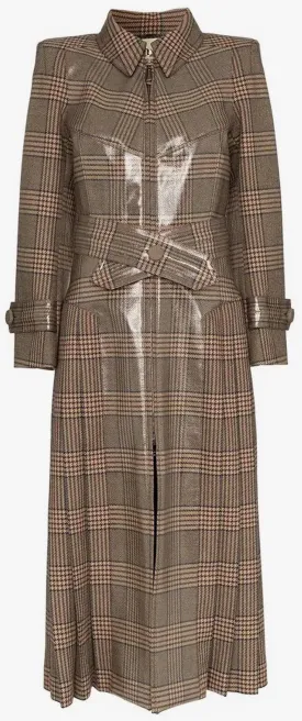 Check PVC Coated Trench Coat