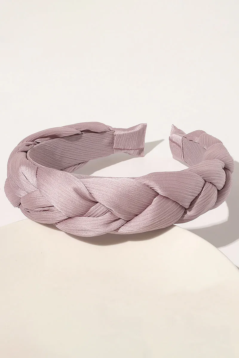 COLOR BLOCK BRAIDED HEADBAND
