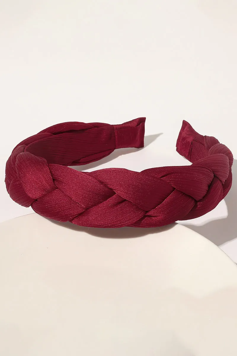 COLOR BLOCK BRAIDED HEADBAND