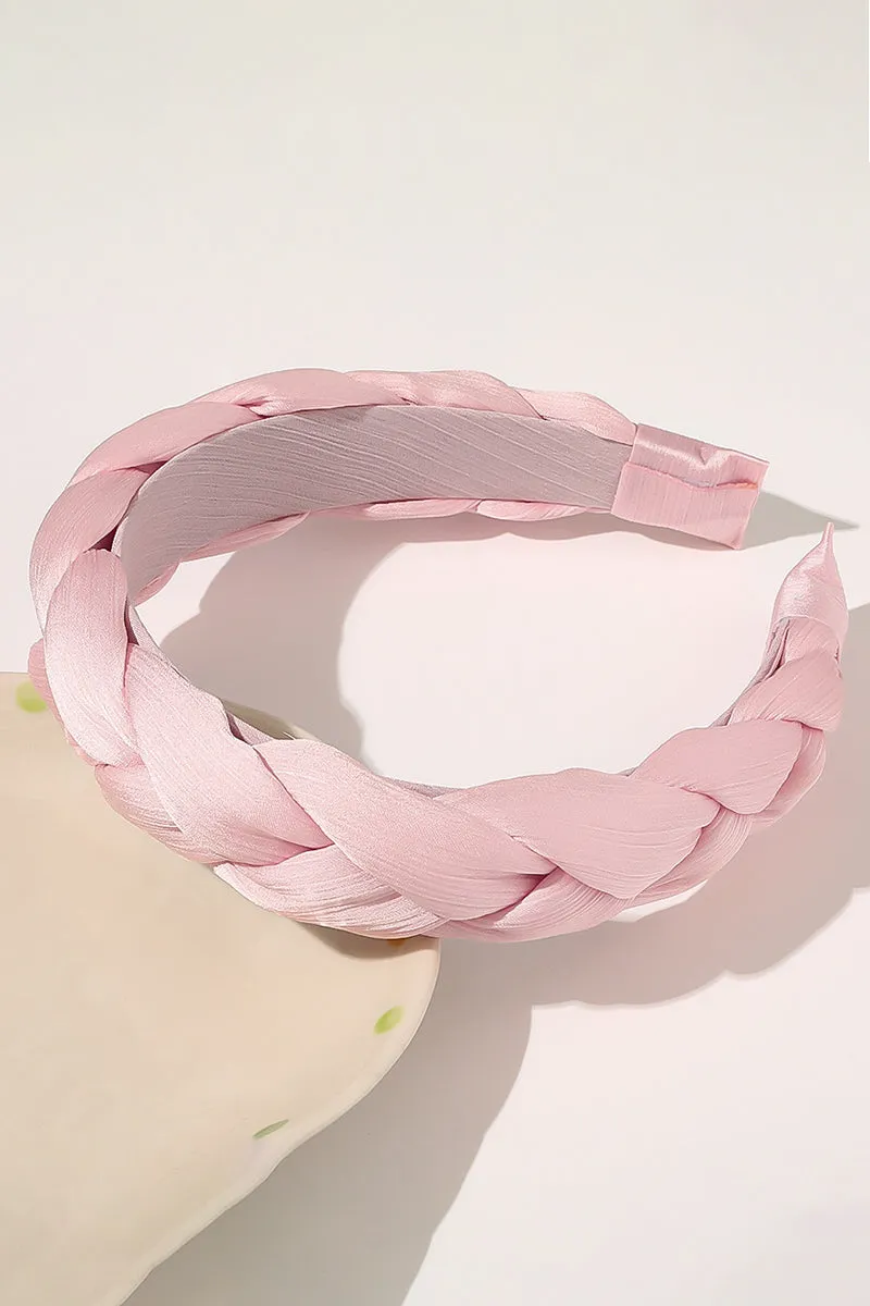 COLOR BLOCK BRAIDED HEADBAND