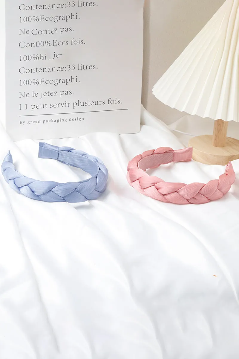 COLOR BLOCK BRAIDED HEADBAND