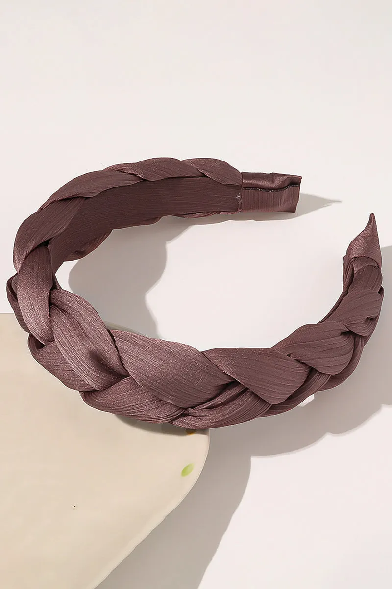 COLOR BLOCK BRAIDED HEADBAND