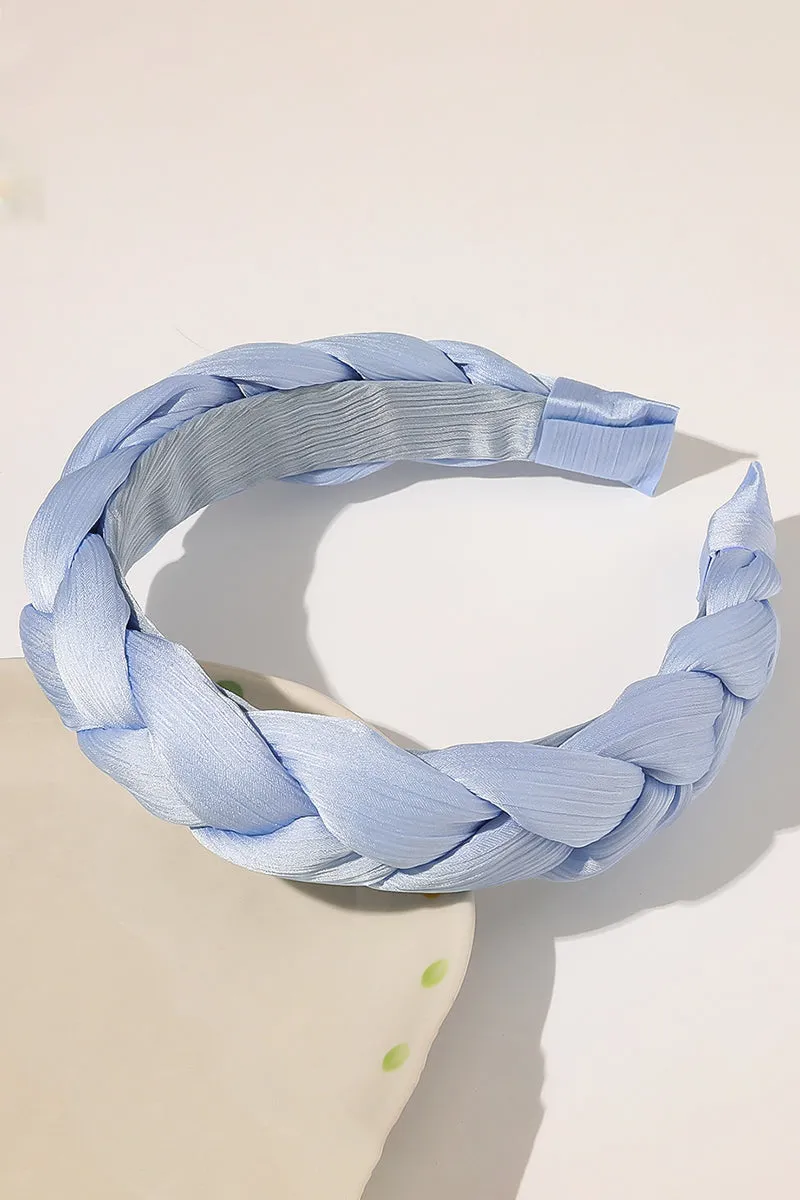 COLOR BLOCK BRAIDED HEADBAND