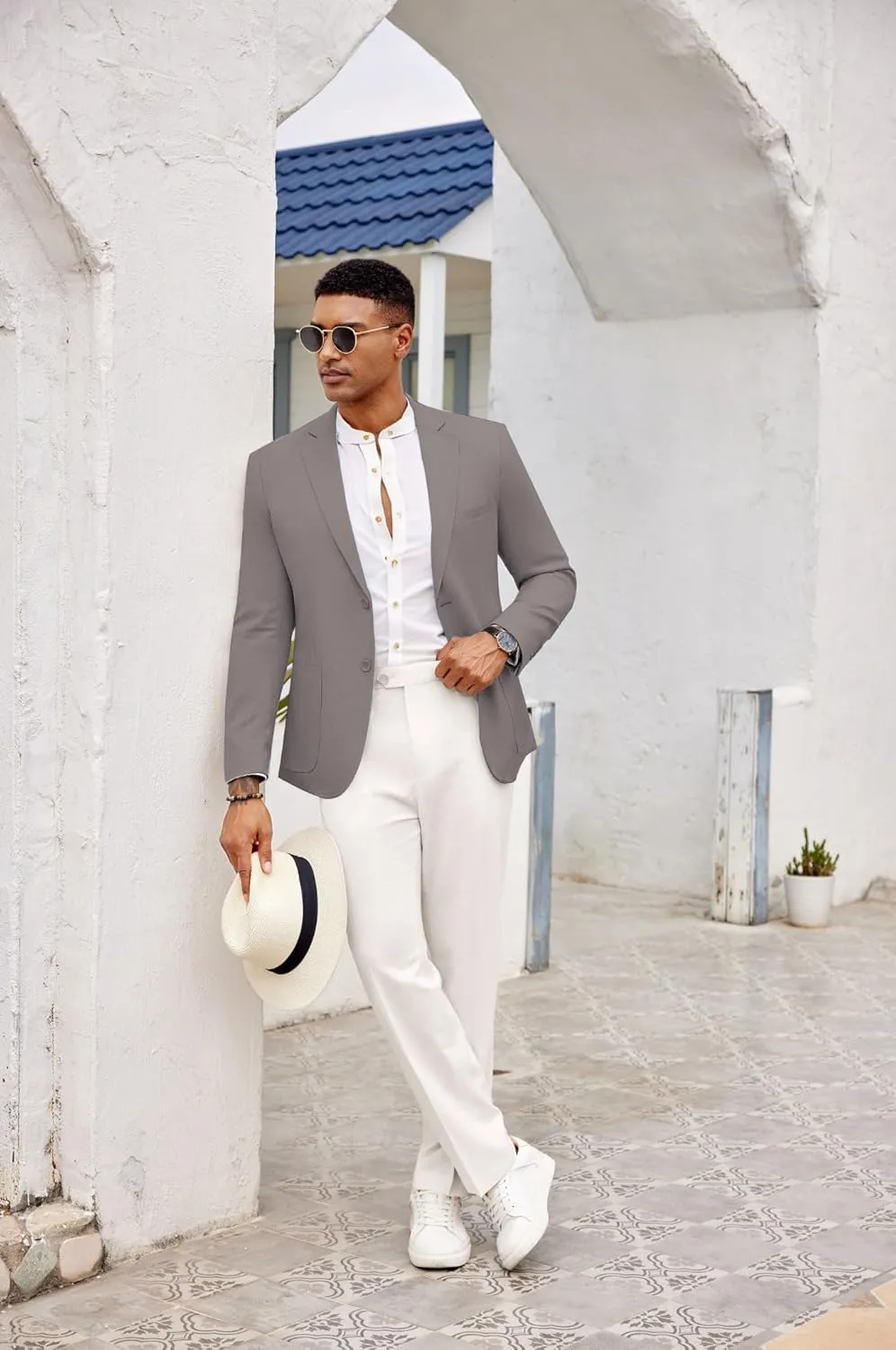 COOFANDY Mens Casual Sport Coat Lightweight Two Button Blazer Slim Fit Business Jackets