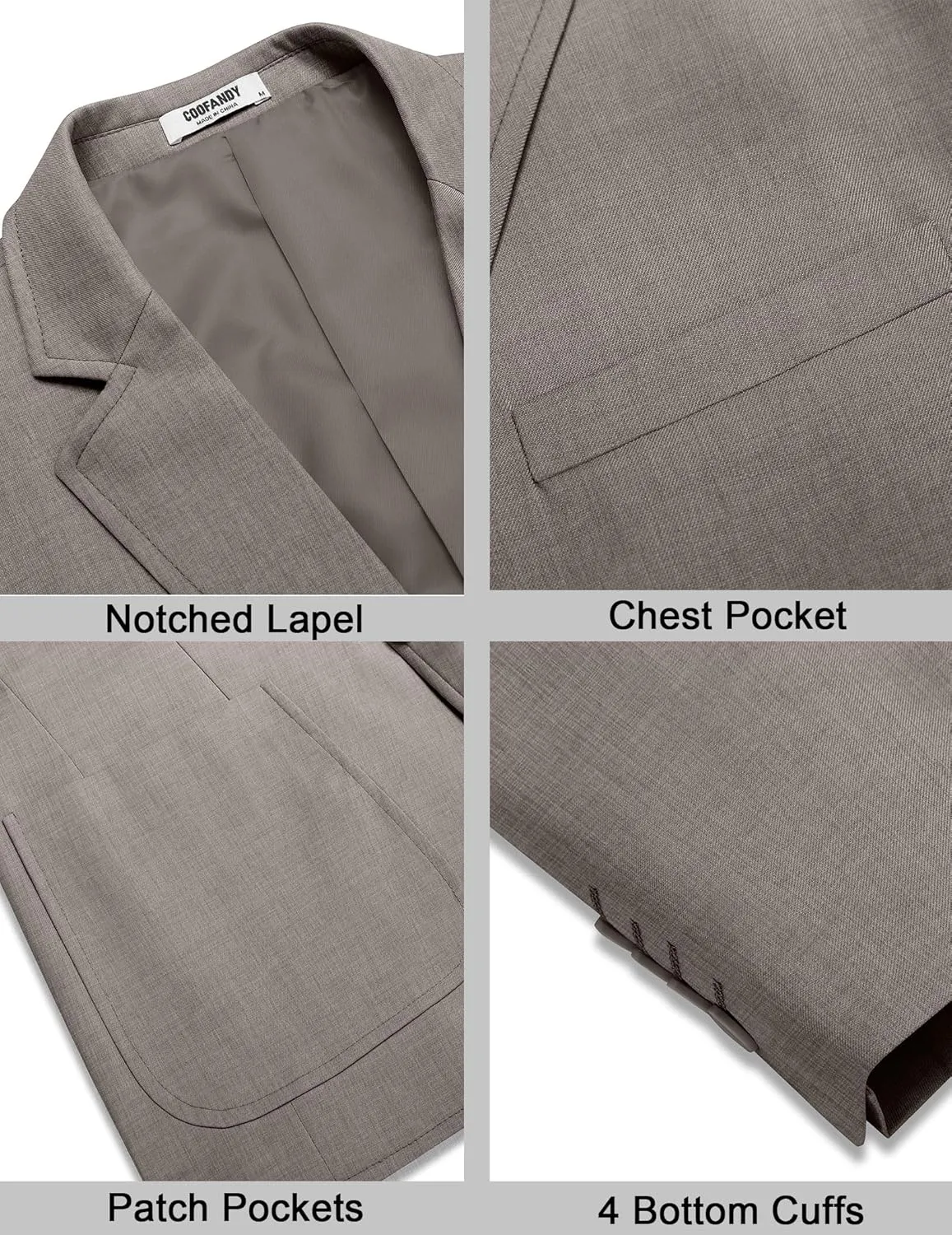 COOFANDY Mens Casual Sport Coat Lightweight Two Button Blazer Slim Fit Business Jackets
