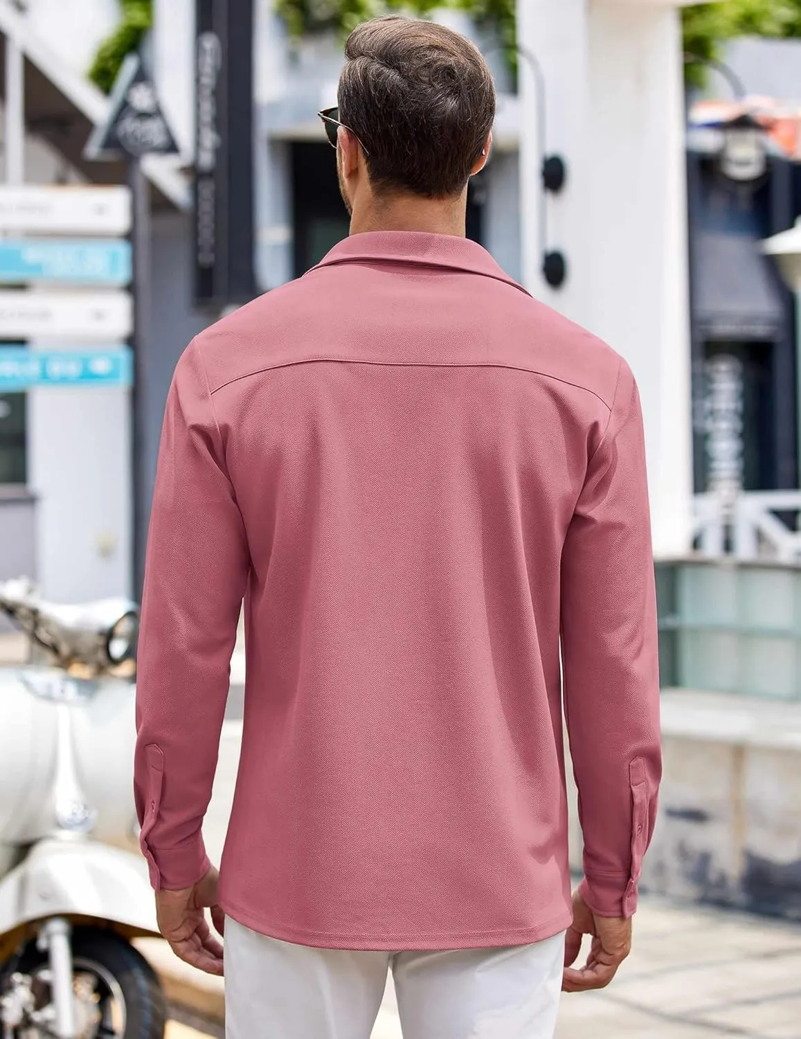 COOFANDY Mens Long Sleeve Button Down Shirts Wrinkle Free Untucked Shirts Casual Dress Shirt for Men