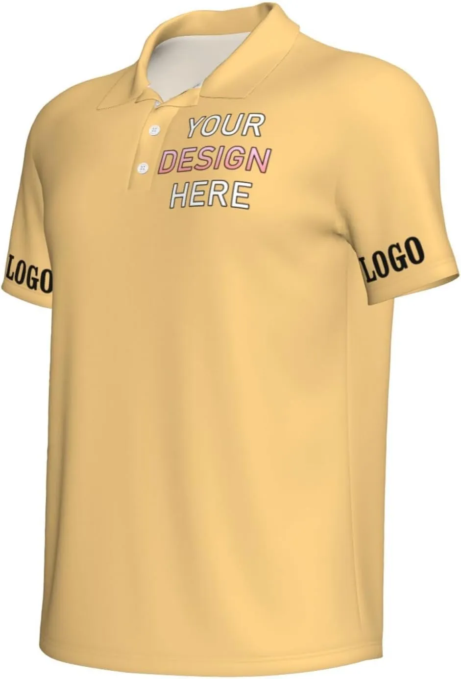 Custom Polo Shirt for Men Design Your Own Personalized Golf T Shirts Tee Front Print Text Photo Logo Name