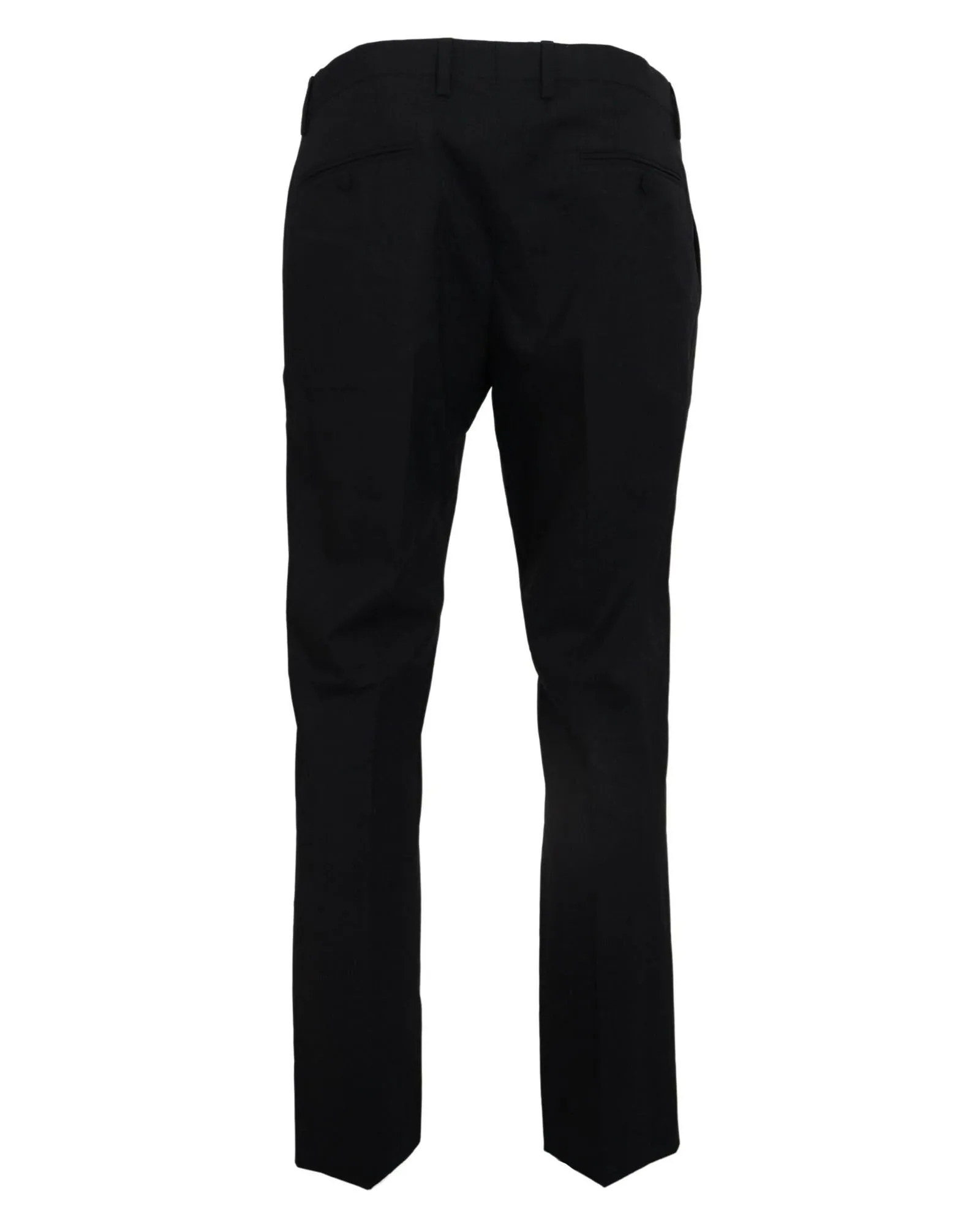 Dolce & Gabbana Mens Classic Fit Black Wool Dress Pants