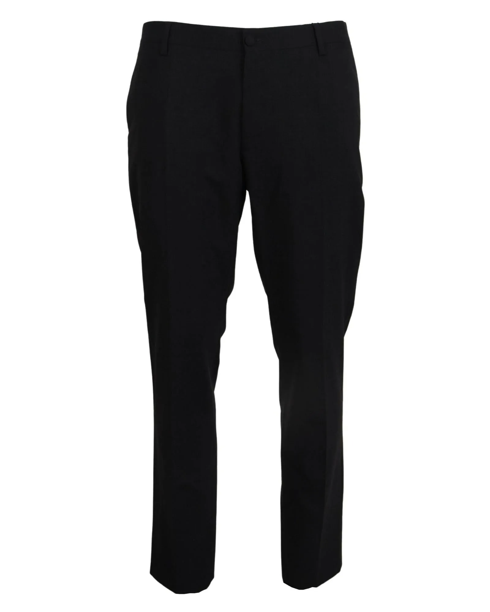 Dolce & Gabbana Mens Classic Fit Black Wool Dress Pants