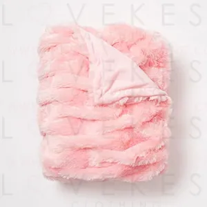 Dormify Super Soft Ajax Throw Blanket - Dorm Room Bedding, Pink, 50 in x 60
