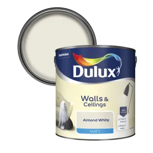 Dulux Matt Emulsion Paint For Walls And Ceilings - Almond White 2.5L