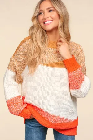 Fall Color Block Sweater