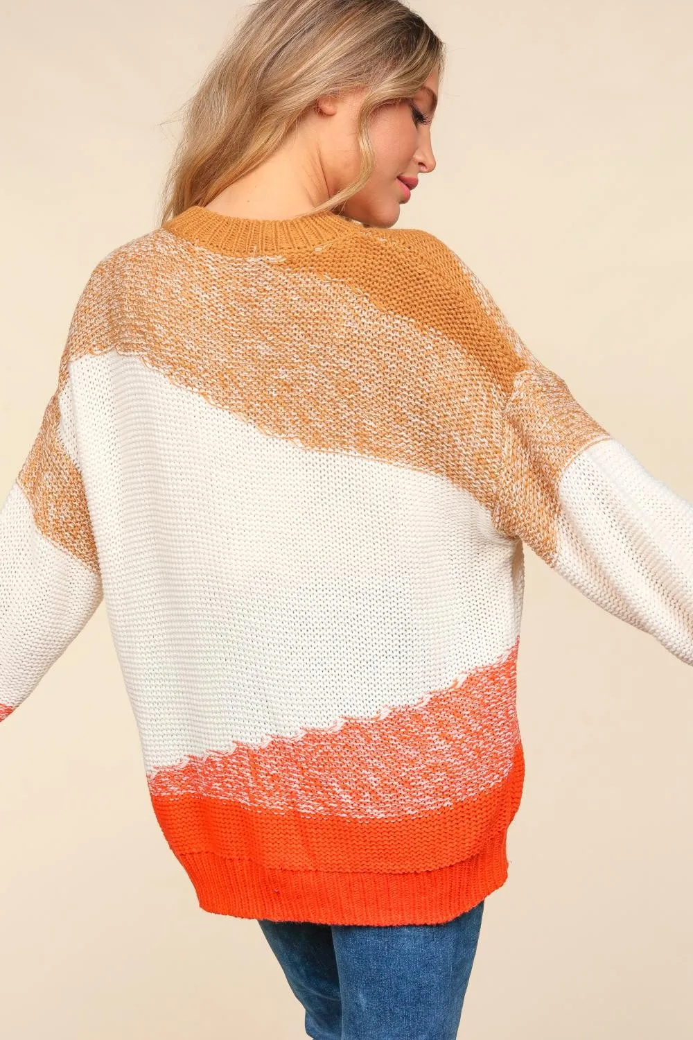 Fall Color Block Sweater