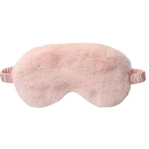Faux Fur Eye Mask - Pink