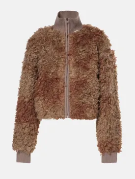 Faux fur zip jacket