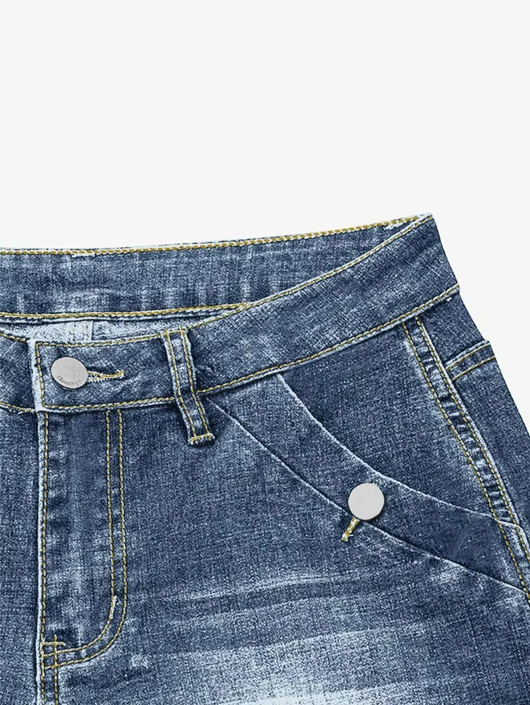 Flamingals Straight Leg Jeans for Women Ripped Raw Hem Mid Waisted Bootcut Jeans Without Belts