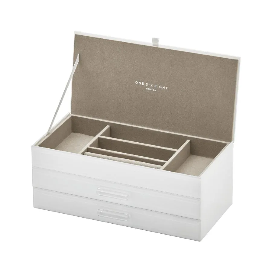 Gabriella Large Jewellery Box - White