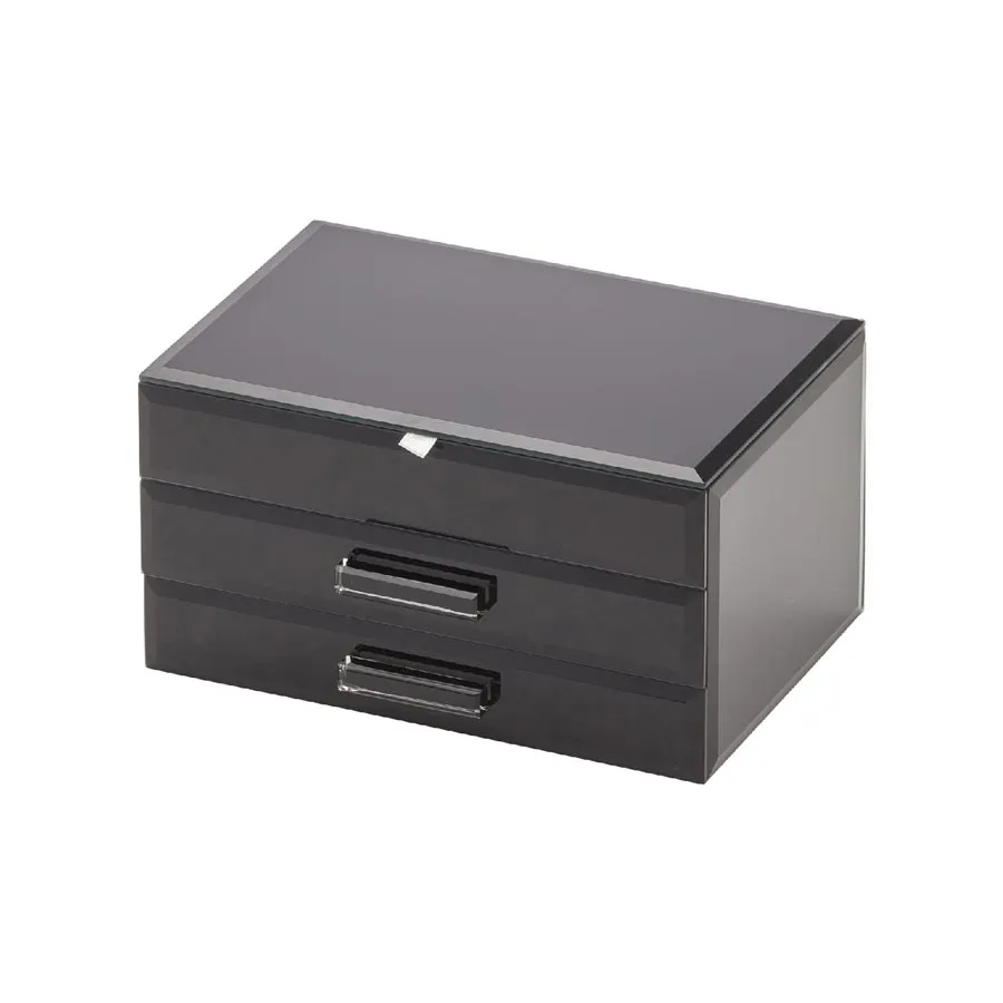 Gabriella Medium Jewellery Box - Black
