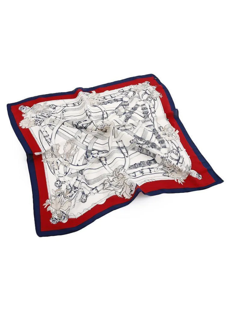 Graphic Print Satin Bandana