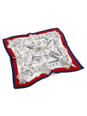 Graphic Print Satin Bandana