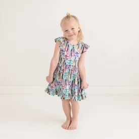 Irina - Cap Sleeve Ruffled Twirl Dress