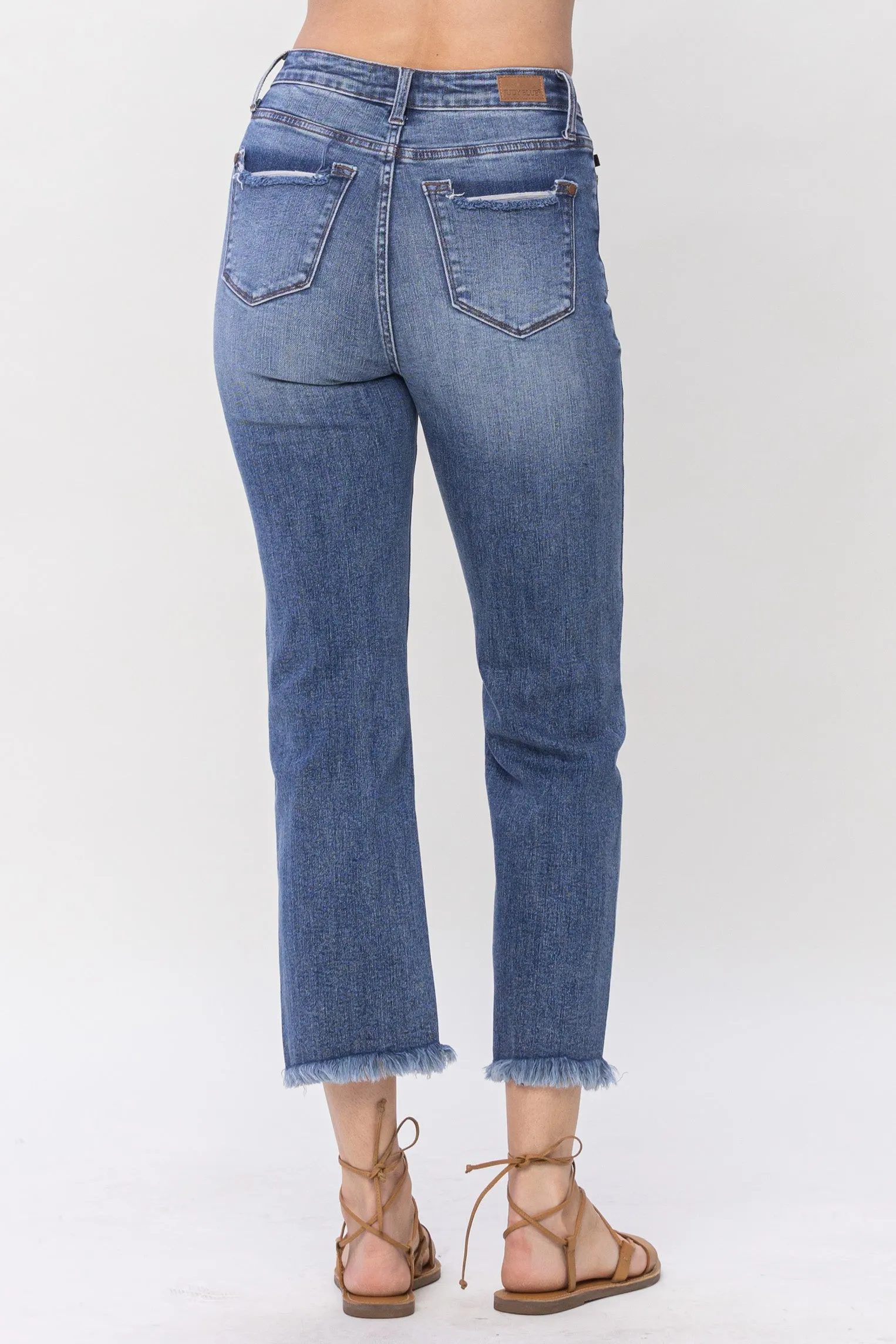 JB DESTROYED CROPPED STRAIGHT JEANS