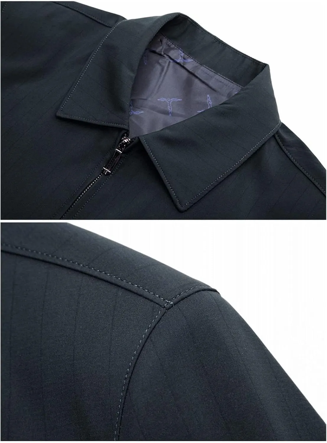 JEShifangjiusu Men'S Lightweight Lapel Windbreaker Casual Stretch Athletic Outdoor Coats Full Zip Bomber Jacket Outwear