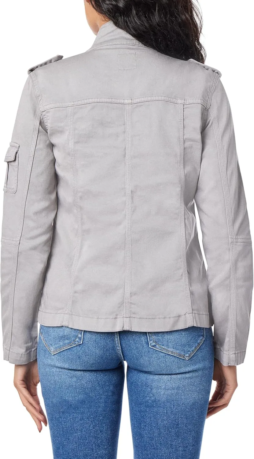 kensie Jeans for Women Lightweight Zip-Up Utility Jackets Transitional Jackets for Fall and Spring, Small to X-Large
