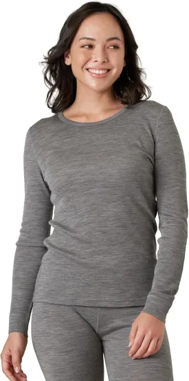 LAPASA Womens 100% Merino Wool Base Layer Midweight Activewear Thermal Underwear Long John Shirt Long Sleeve Pants L48/L49