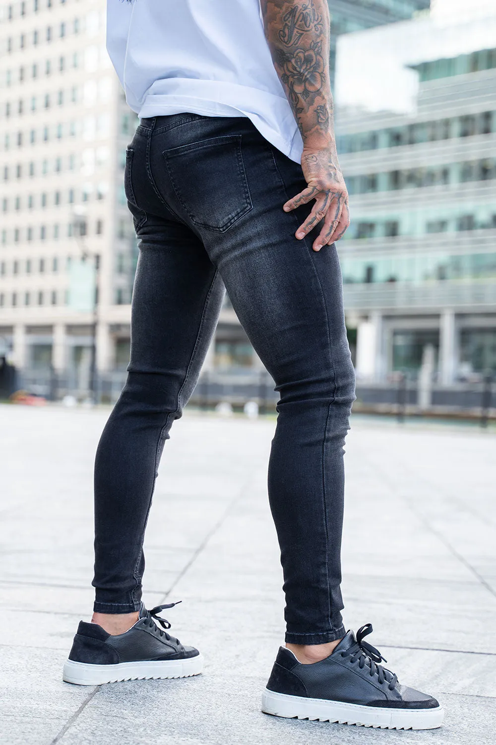 Men's Black Skinny Jean - No Rips
