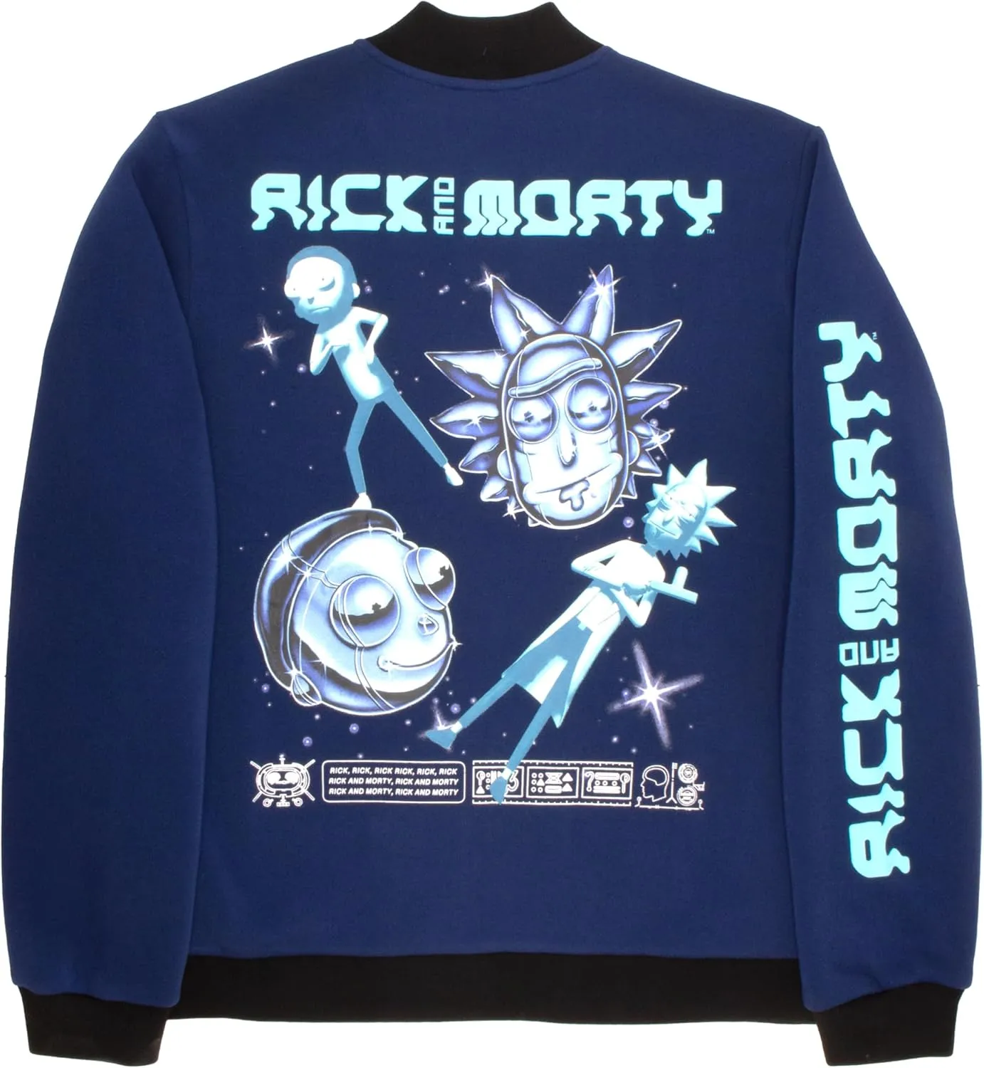 RICK AND MORTY Varsity Jackets for Men Graphic Print Lightweight Varsity Jackets Casual Fashion Coats