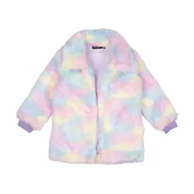 Rock Your Kid Unicorn Faux Fur Jacket With Lining