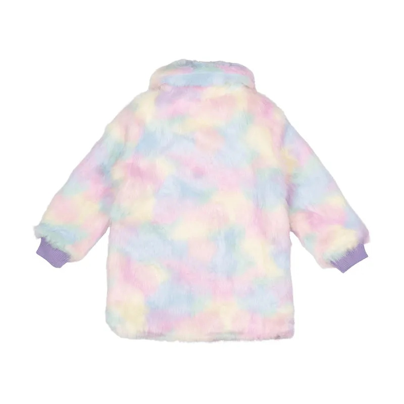 Rock Your Kid Unicorn Faux Fur Jacket With Lining