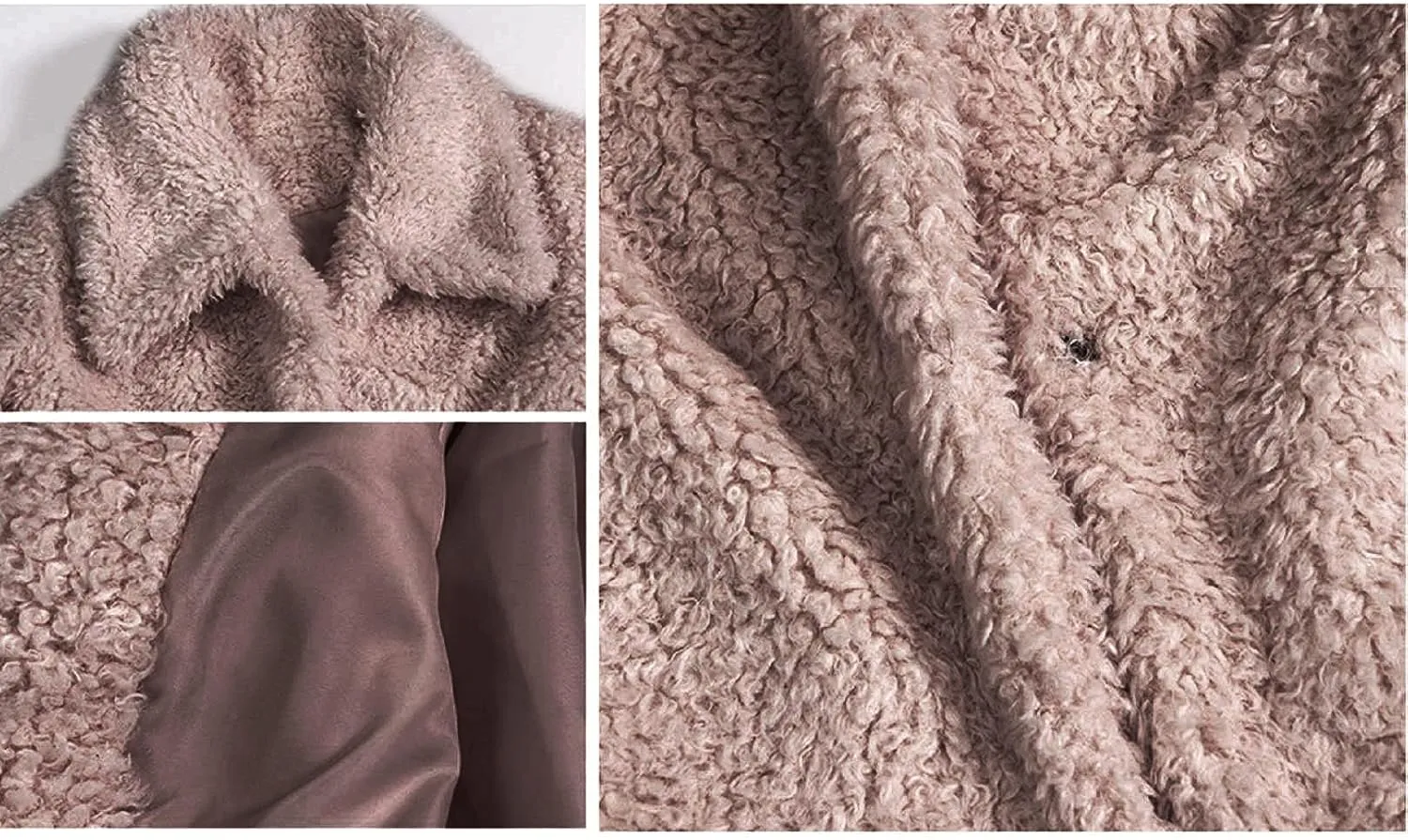 SUGAR POISON Women Winter Coats 2023 Women's Long Sleeve Fluffy Faux Fur Warm Coat Sherpa Jacket Outwear