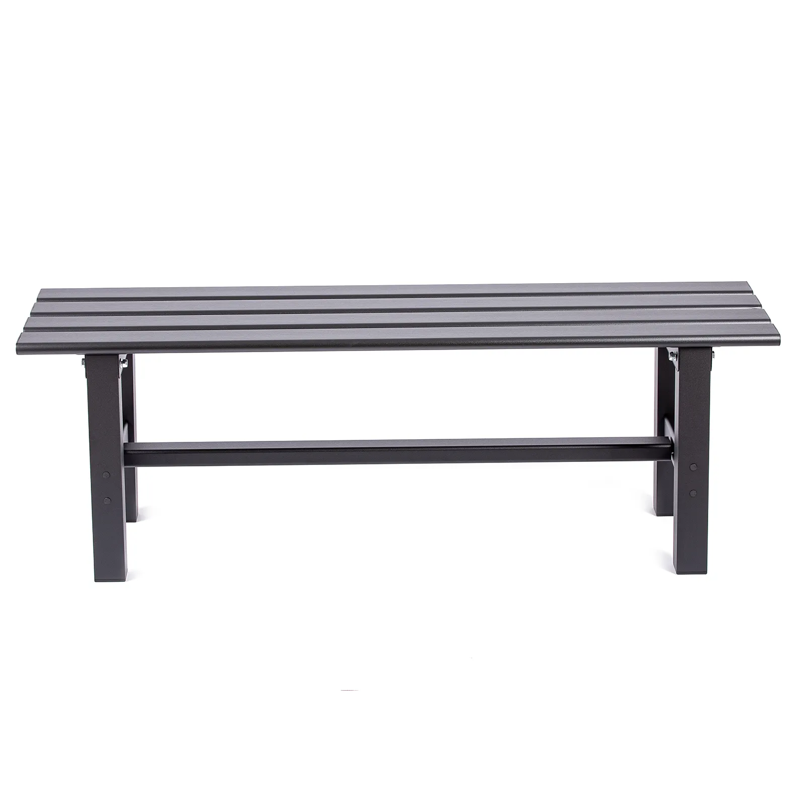 TECSPACE Aluminum Indoor/Outdoor Patio Bench Black 47.2 x 14.2 x 15.7 inches Light Weight High Load-Bearing Outdoor Bench
