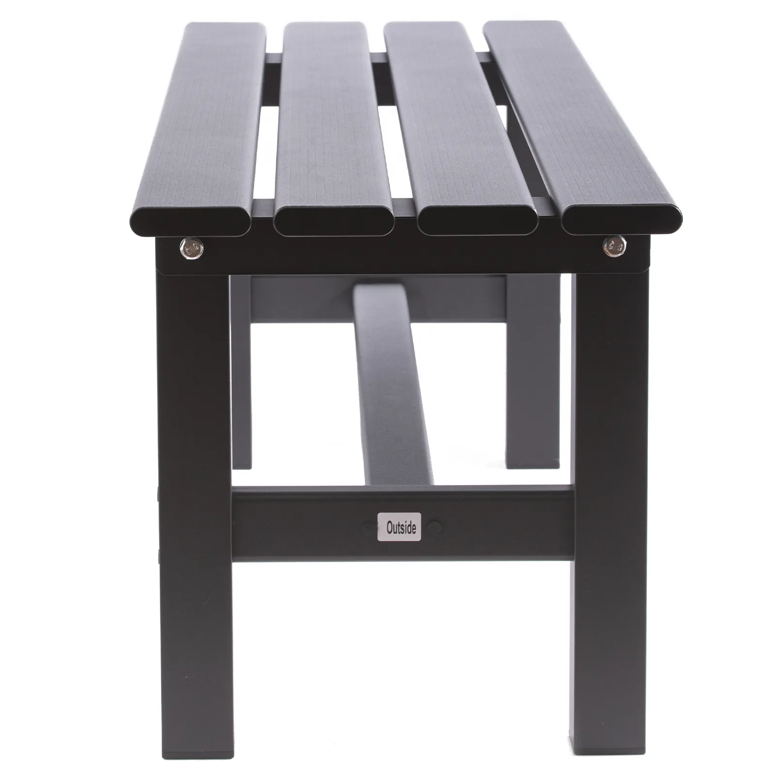 TECSPACE Aluminum Indoor/Outdoor Patio Bench Black 47.2 x 14.2 x 15.7 inches Light Weight High Load-Bearing Outdoor Bench