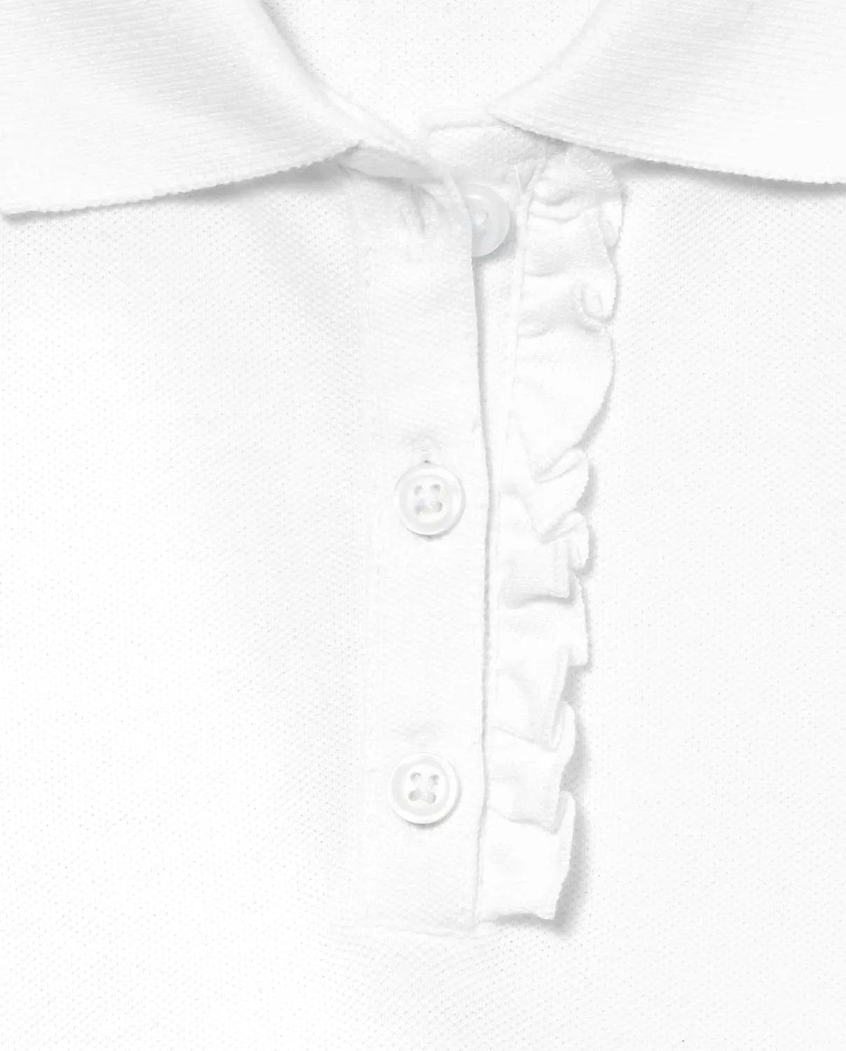 The Children's Place Girls' Long Sleeve Ruffle Pique Polo