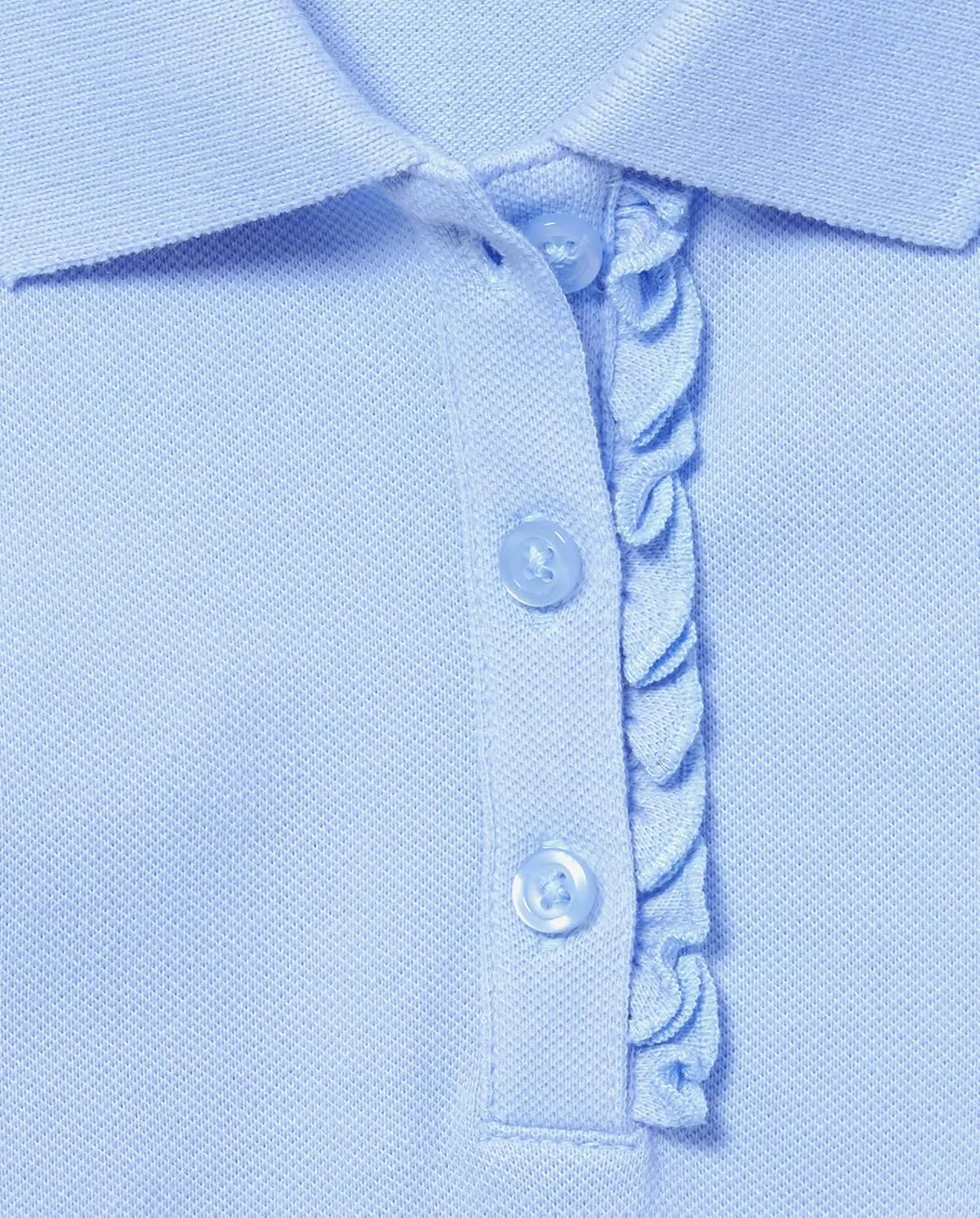 The Children's Place Girls' Long Sleeve Ruffle Pique Polo