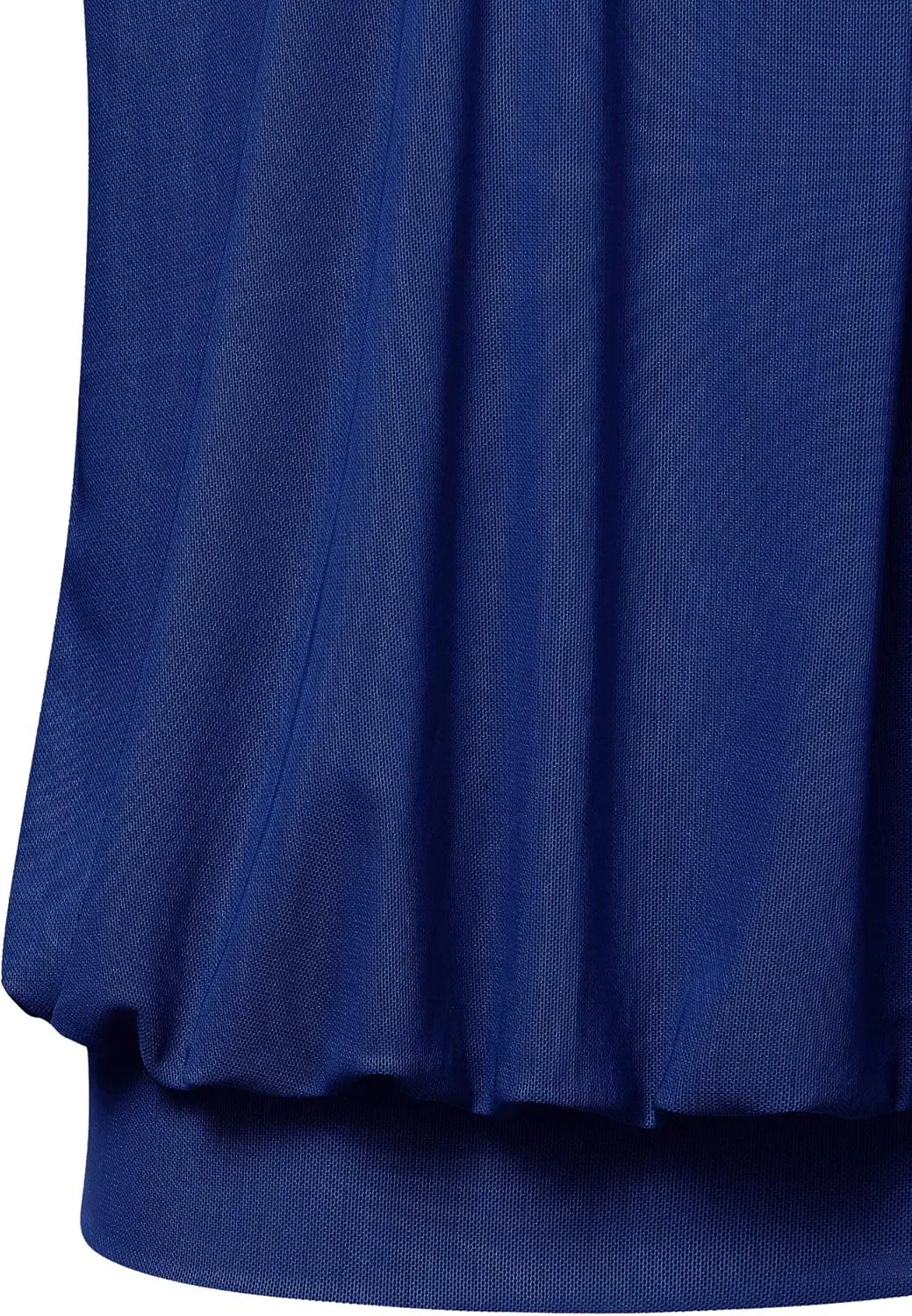 Timeson Women's Long Sleeve Scoop Neck Pleated Front Fitted Blouse Tops