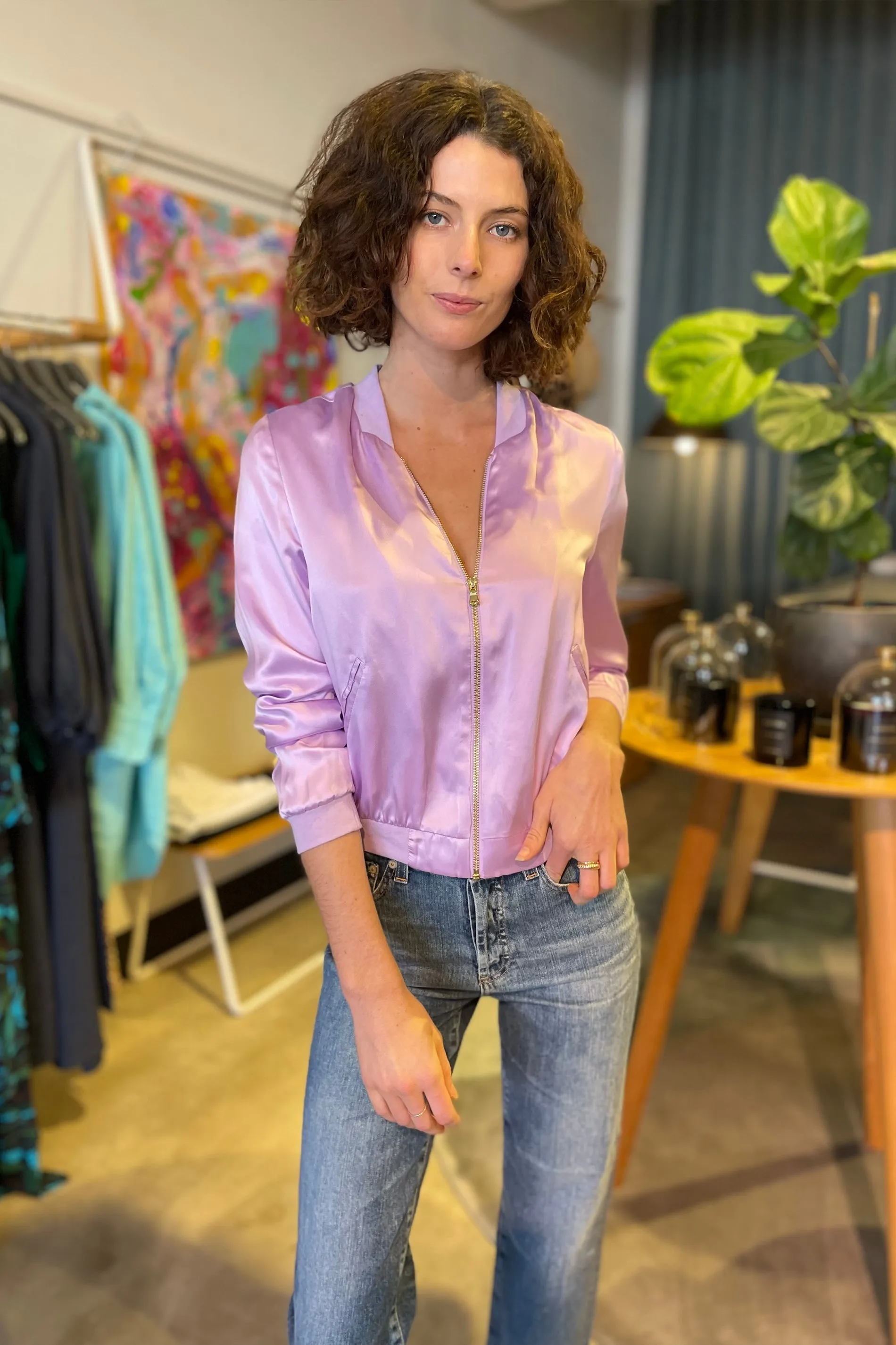 Tokyo Silk Jacket | Lilac