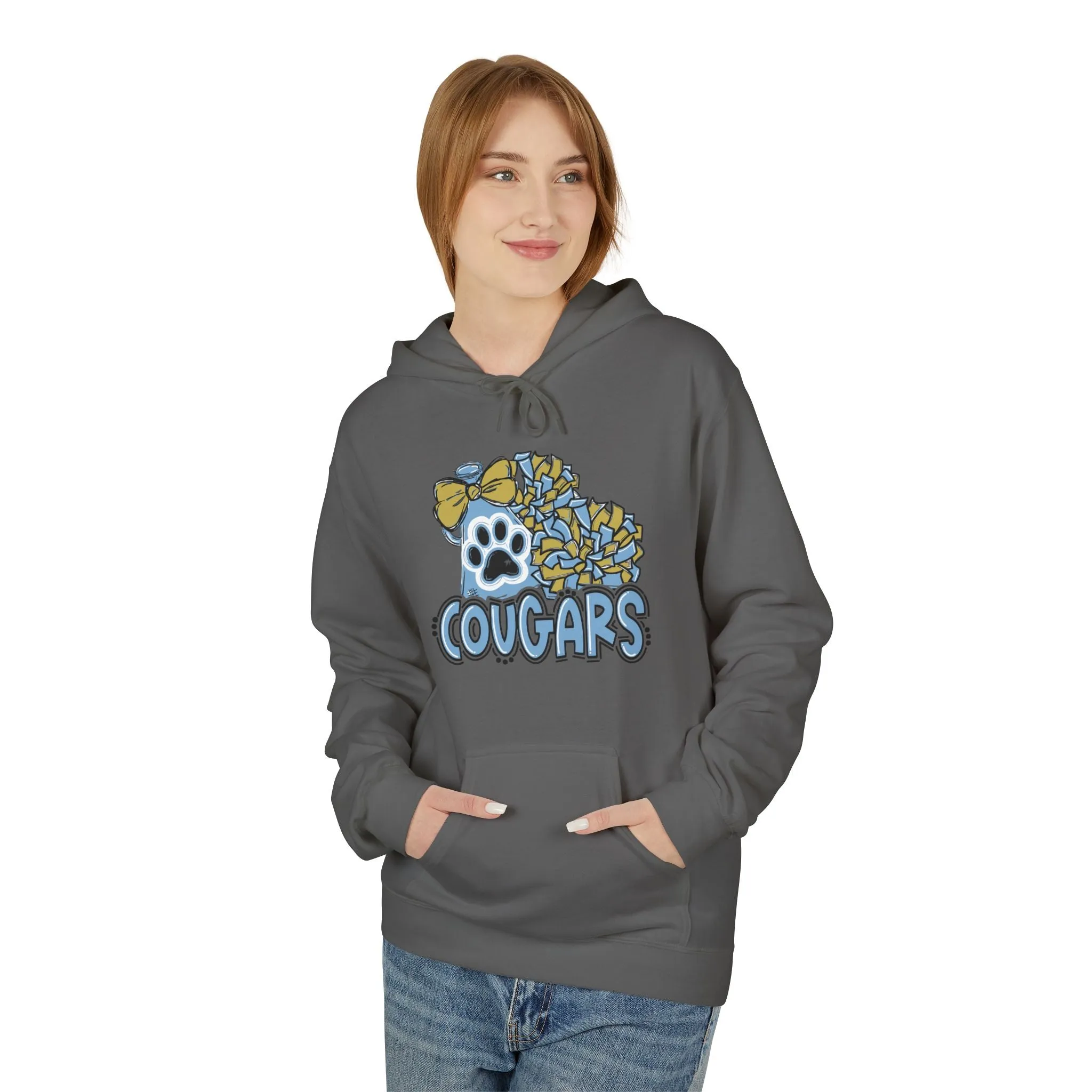 Unisex Midweight Softstyle Fleece Hoodie - Cougars Cheer