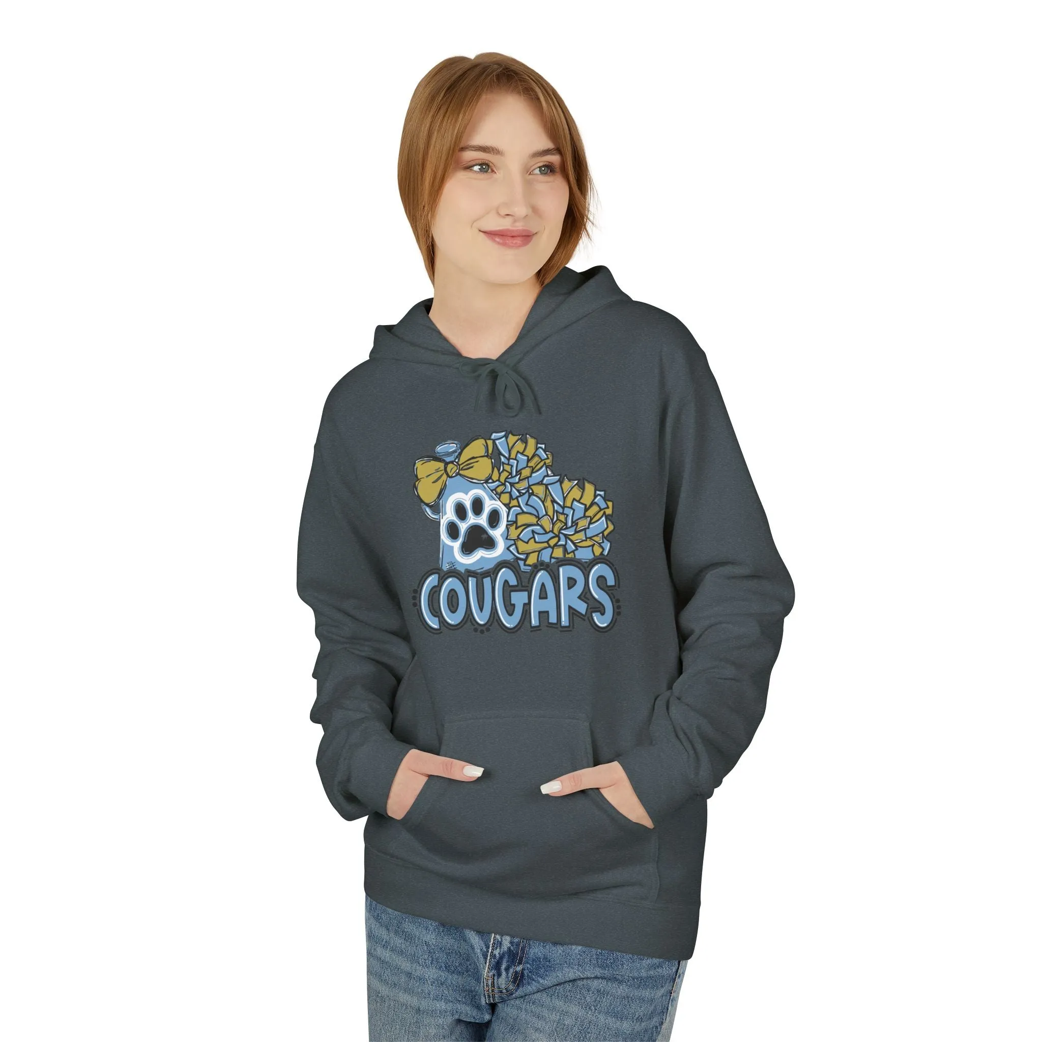 Unisex Midweight Softstyle Fleece Hoodie - Cougars Cheer