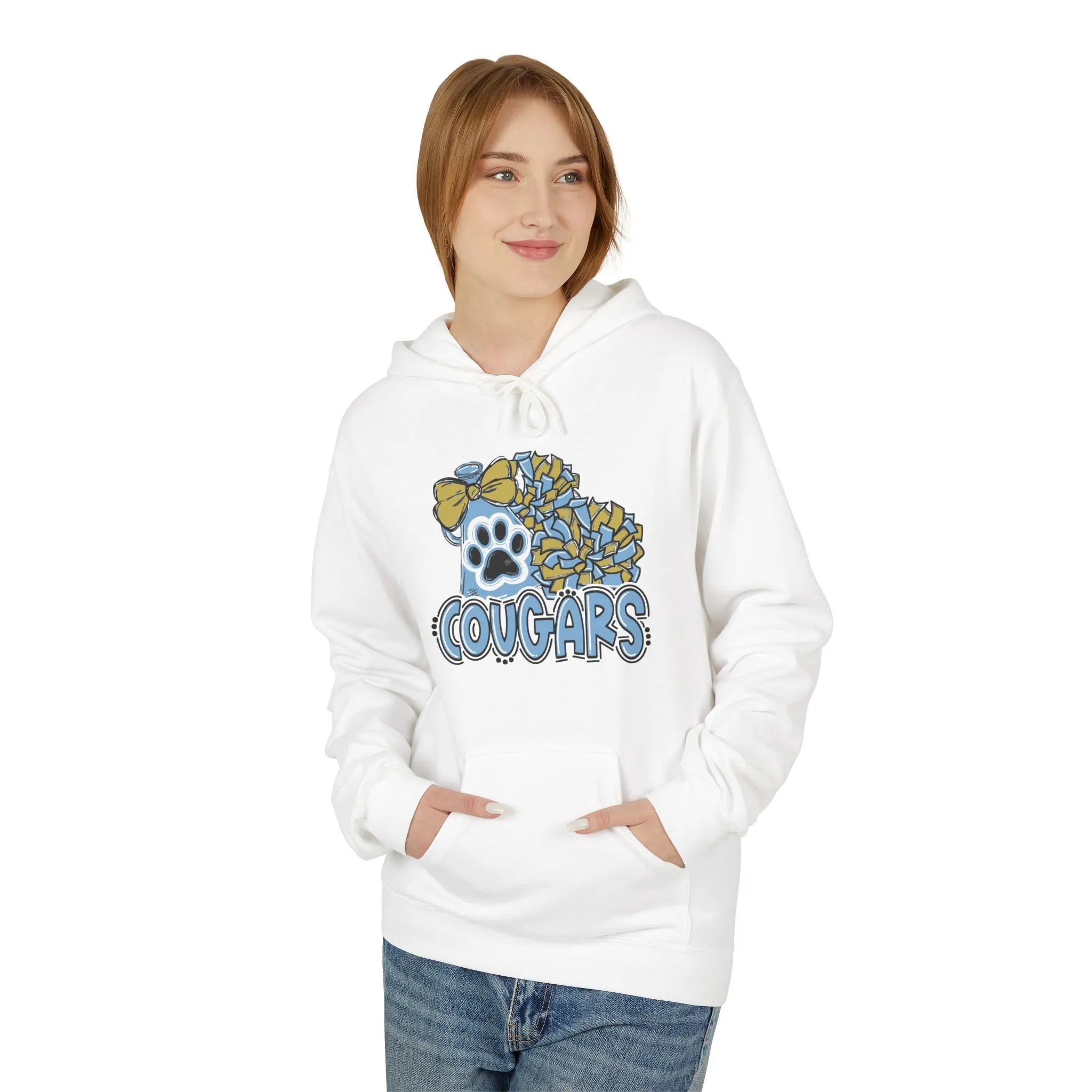 Unisex Midweight Softstyle Fleece Hoodie - Cougars Cheer