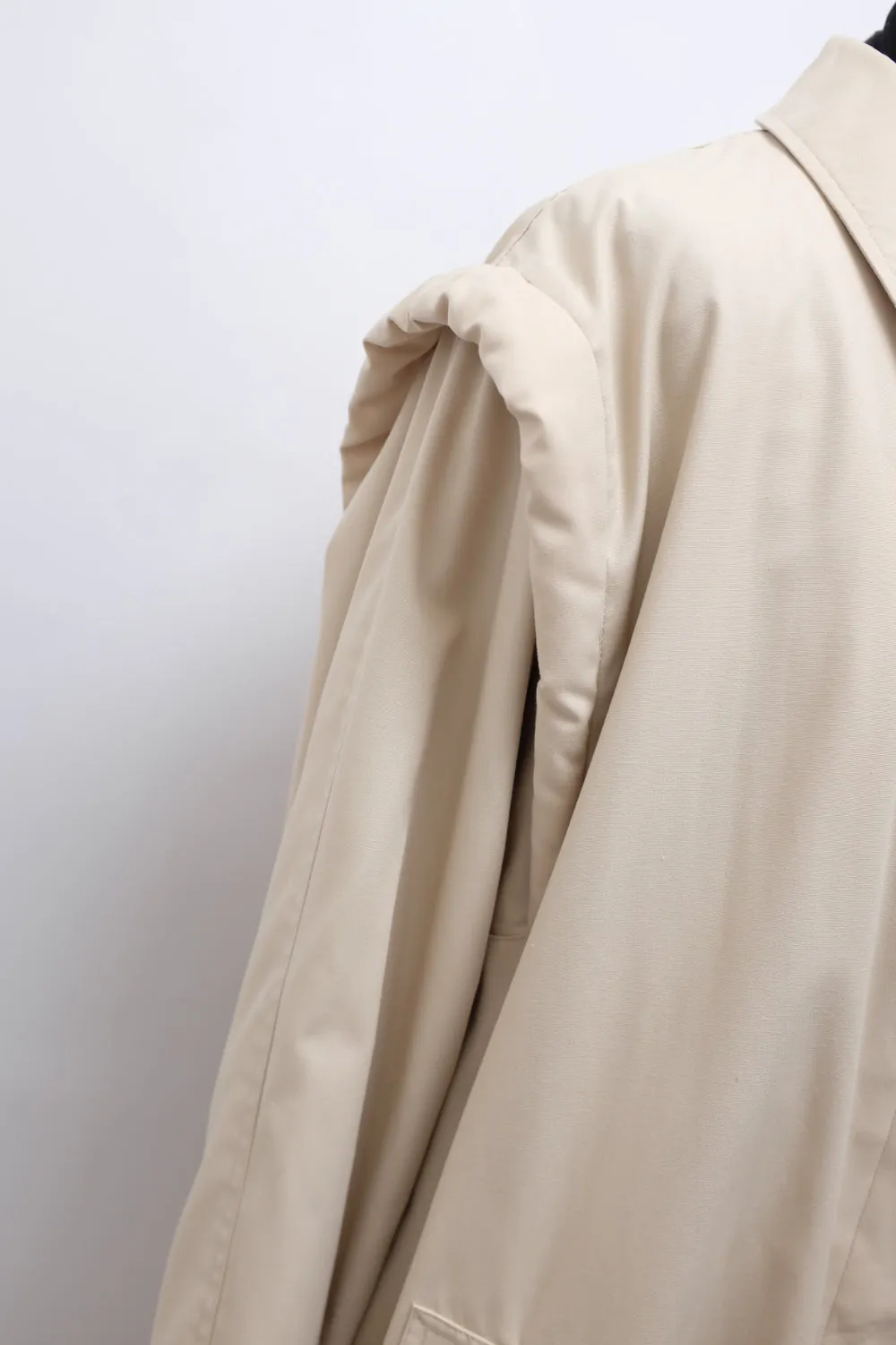 VINTAGE EXTRA BIG SHOULDERS TRENCH