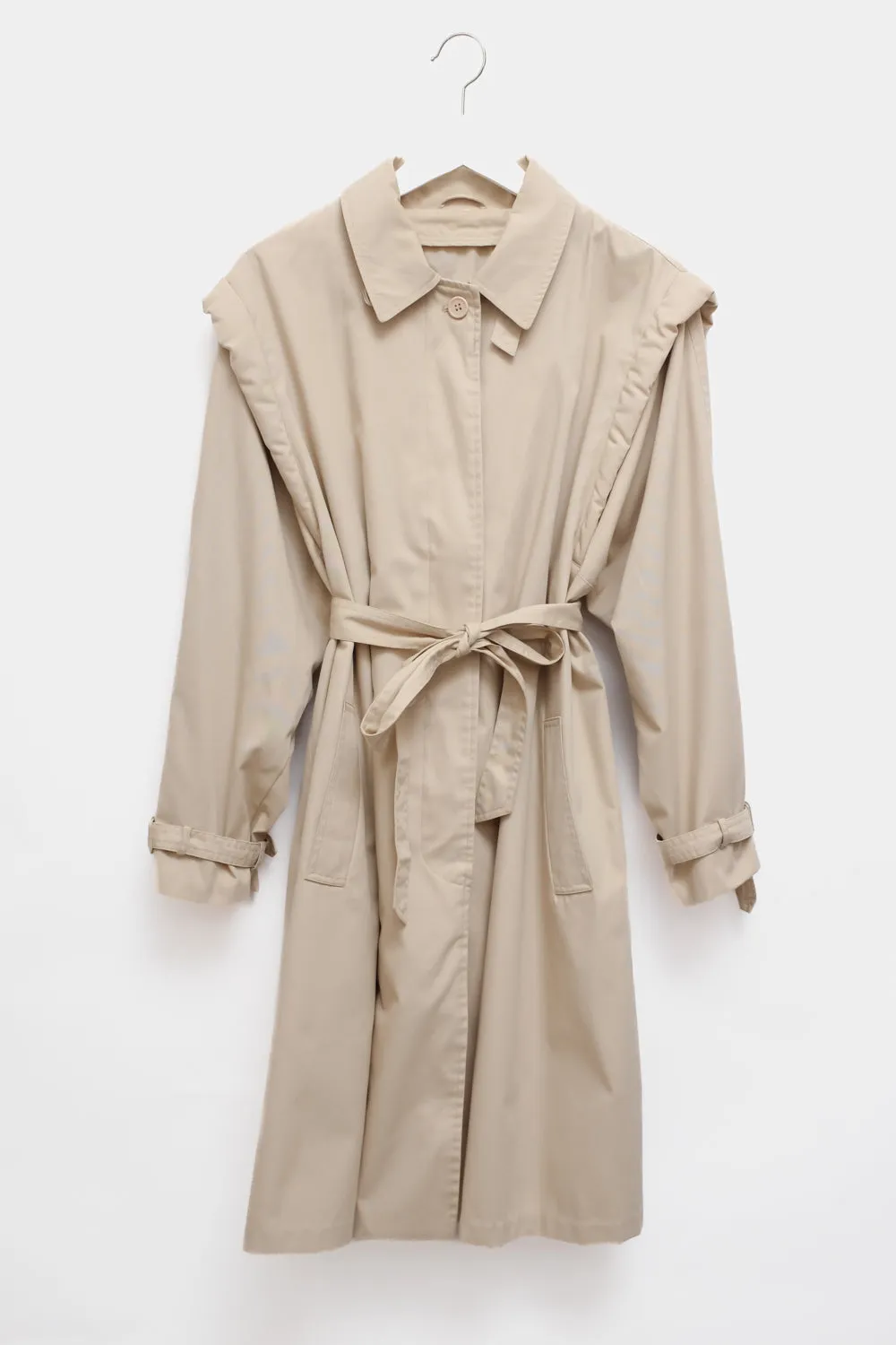 VINTAGE EXTRA BIG SHOULDERS TRENCH