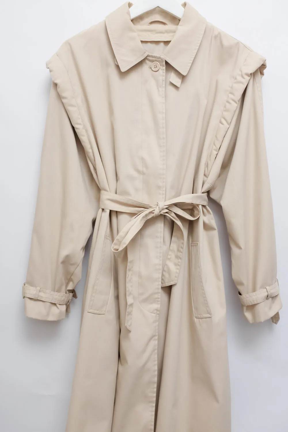 VINTAGE EXTRA BIG SHOULDERS TRENCH